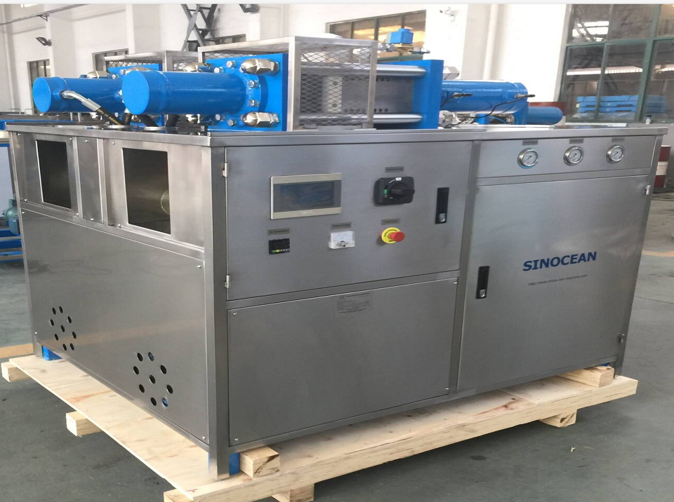 Philippines customer ordered double barrel dry ice block machine